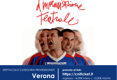 Locandina del Match di improvvisazione teatrale a Verona, Marzo 2025, al teatro Stigmate