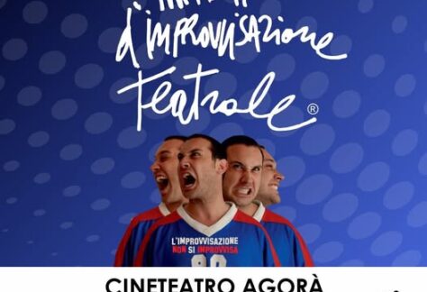 Locandina del Match di improvvisazione teatrale a Bergamo, marzo 2025, al Cineteatro Agorà